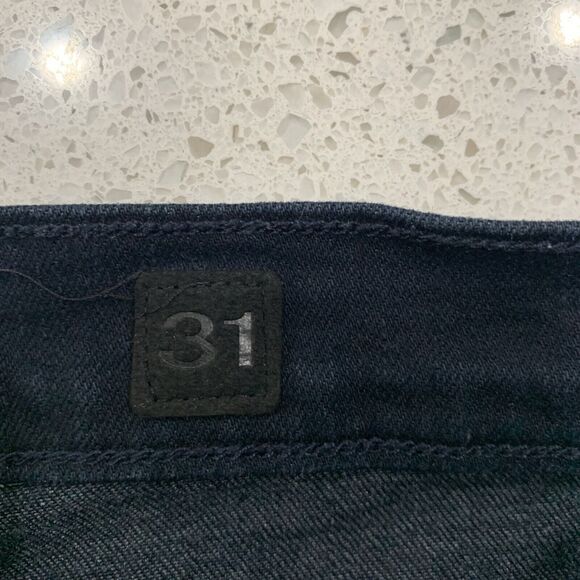 SP Black Label Sz 31 Jeans Distressed Holes Relaxed High Rise Dark Denim Women’s - Picture 8 of 11